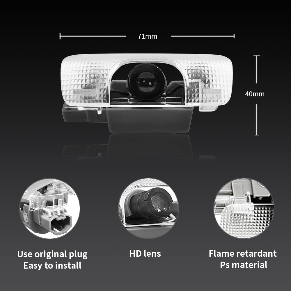 akarin 2 PCS LED Car Door Logo Lights Projector for Sienna 2021-present Aluminum Puddle Lamp