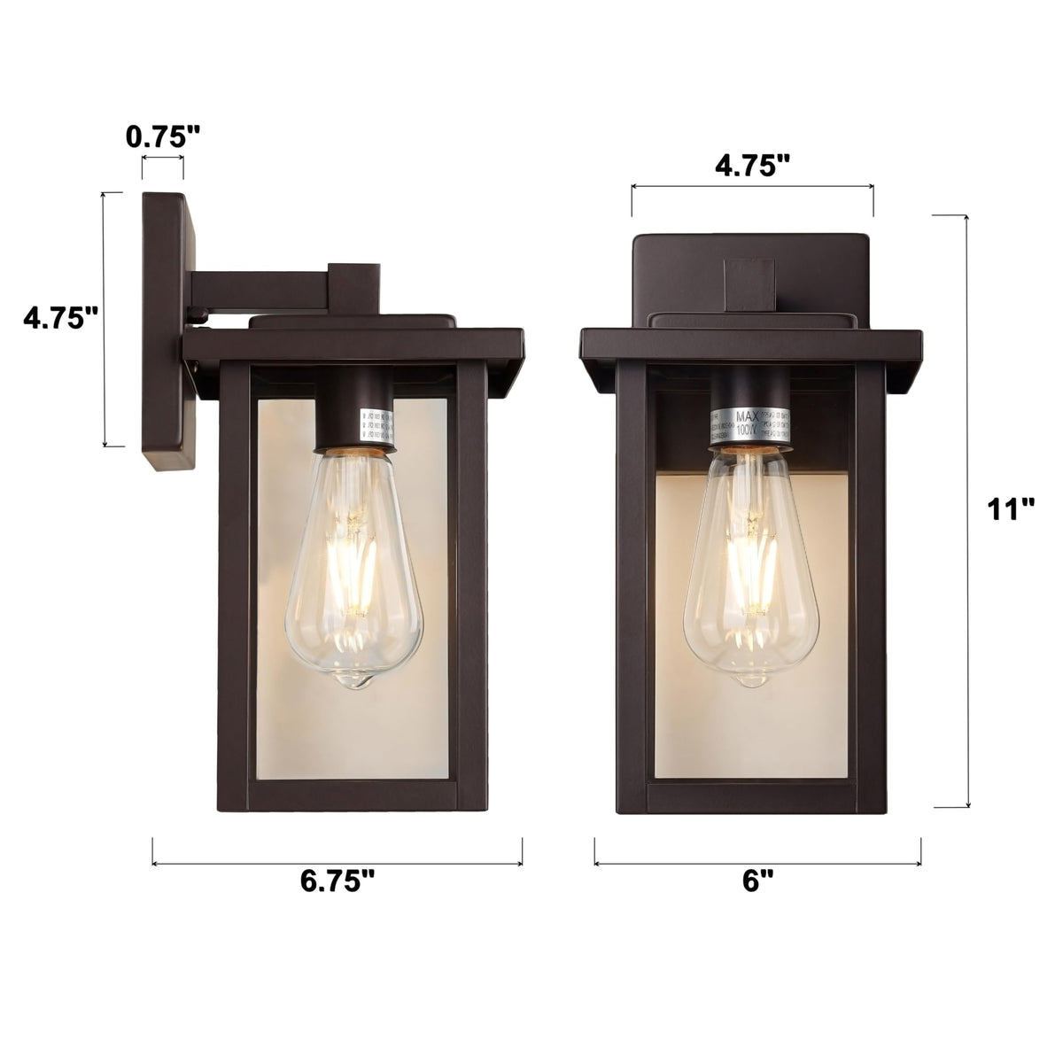 ACLand 3 Bulb Vanity Light Fixture, Vintage Oil Rubbed Bronze, W24in 3-Light, Modern Bathroom Lighting, Model A40022